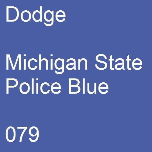 Dodge, Michigan State Police Blue, 079.